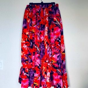 NWT gypsie Blu’s XL colorful lined pockets maxi skirt